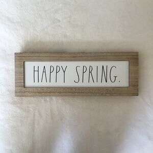 Rae Dunn White "HAPPY SPRING" Wooden Wall Sign